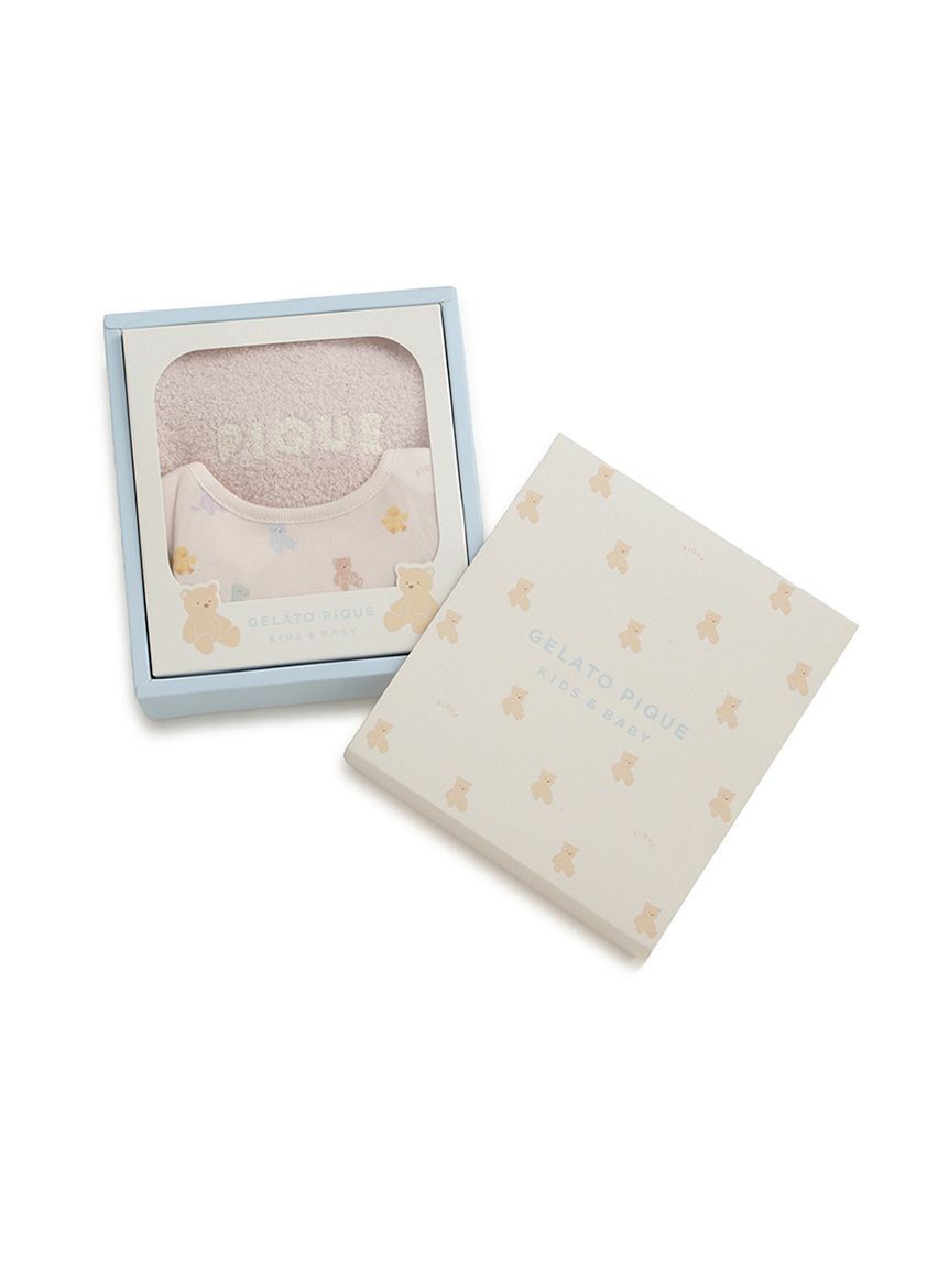GELATO PIQUE KIDS & BABY「【ラッピング済み】【BABY】ベアニットキャップ&スタイ2点セット ギフトBOX」|その他ベビー用品|
