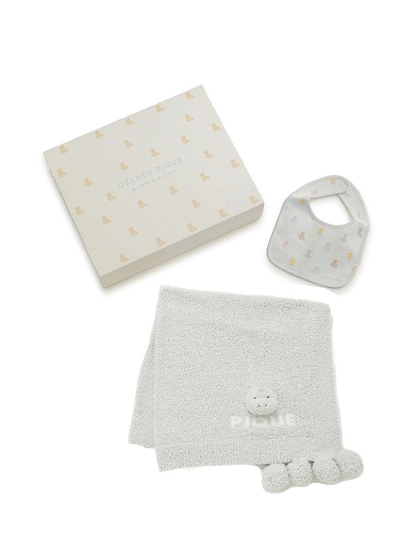 GELATO PIQUE KIDS & BABY「【ラッピング済み】【BABY】ベアブランケット&スタイ2点セット ギフトBOX」|その他ベビー用品|