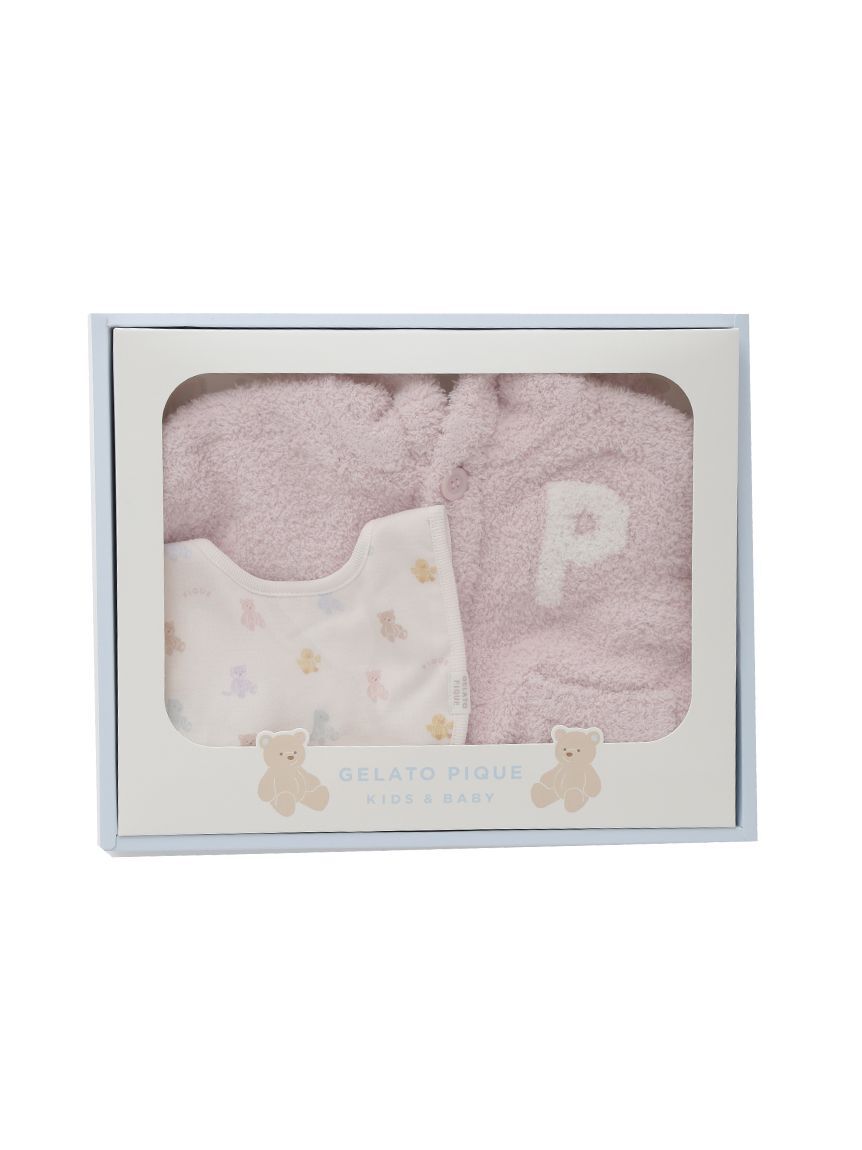 GELATO PIQUE KIDS & BABY「【ラッピング済み】【BABY】ベアポンチョ&スタイ2点セット ギフトBOX」|その他ベビー用品|