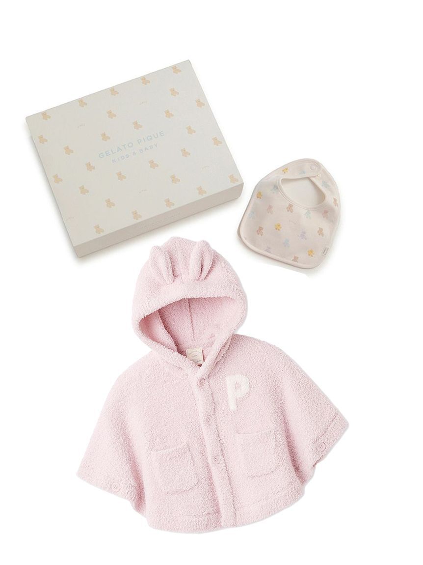 GELATO PIQUE KIDS & BABY「【ラッピング済み】【BABY】ベアポンチョ&スタイ2点セット ギフトBOX」|その他ベビー用品|