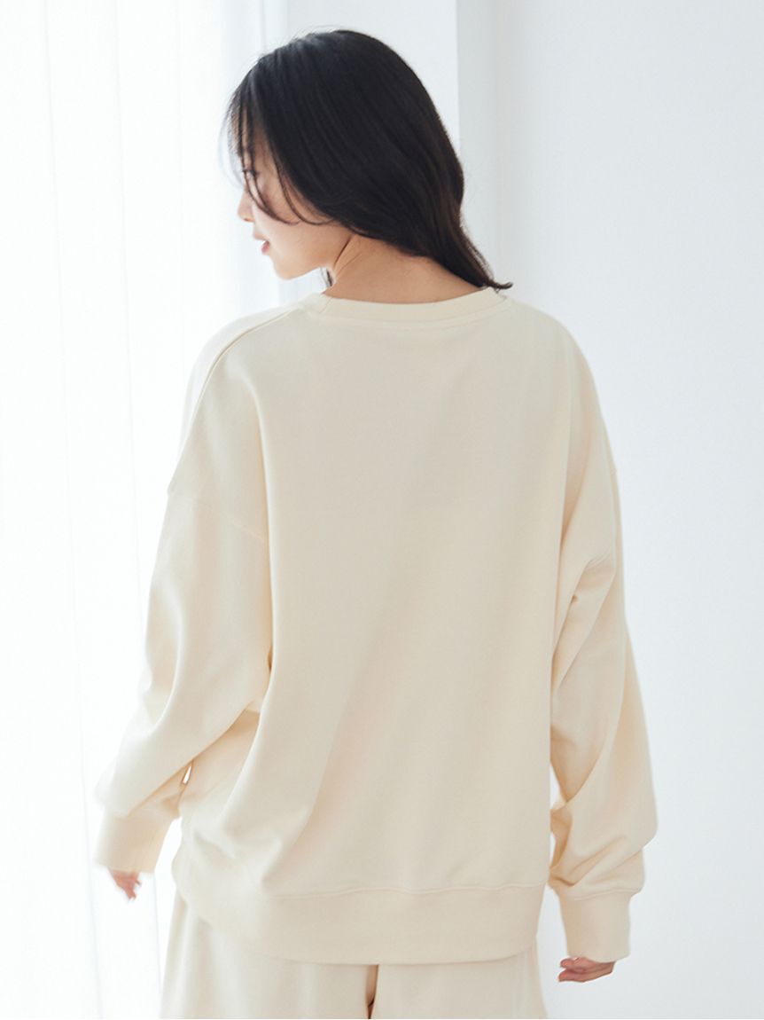 gelato pique「【ONLINE限定】【UVカット】お散歩ドッグワンポイント裏毛プルオーバー&ロングパンツセット」|ルームウェア|