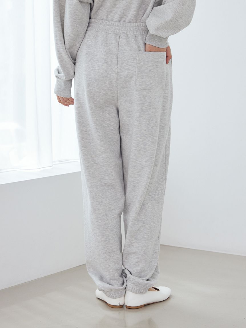 gelato pique「【ONLINE限定】【UVカット】お散歩ドッグワンポイント裏毛プルオーバー&ロングパンツセット」|ルームウェア|
