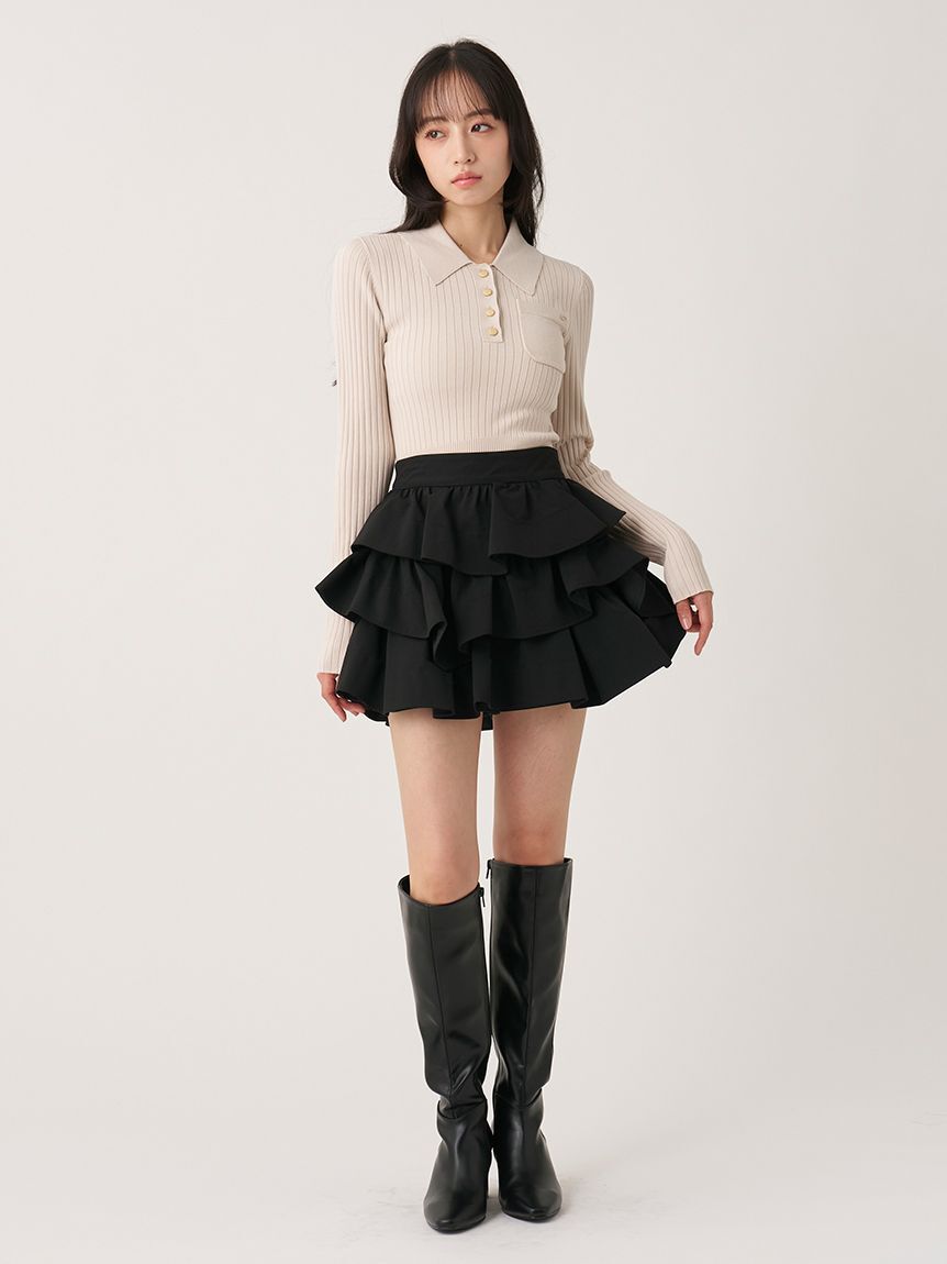 SNIDEL「ポロニットプルオーバー」|ポロシャツ|