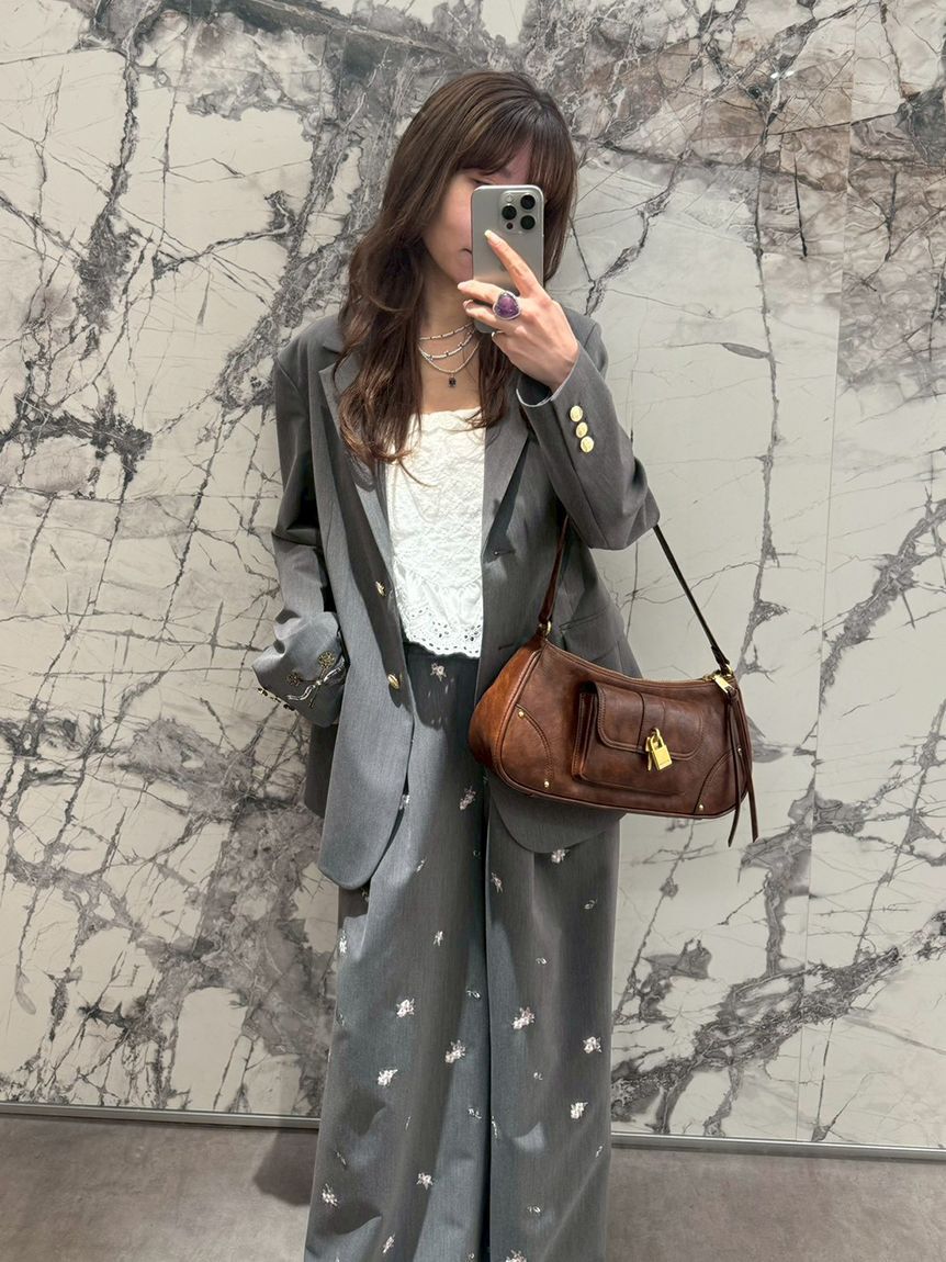 LILY BROWN「【LILY BROWN&times;KEITA MARUYAMA】sakuraエンブロイダリートラウザーズ」|チノ|