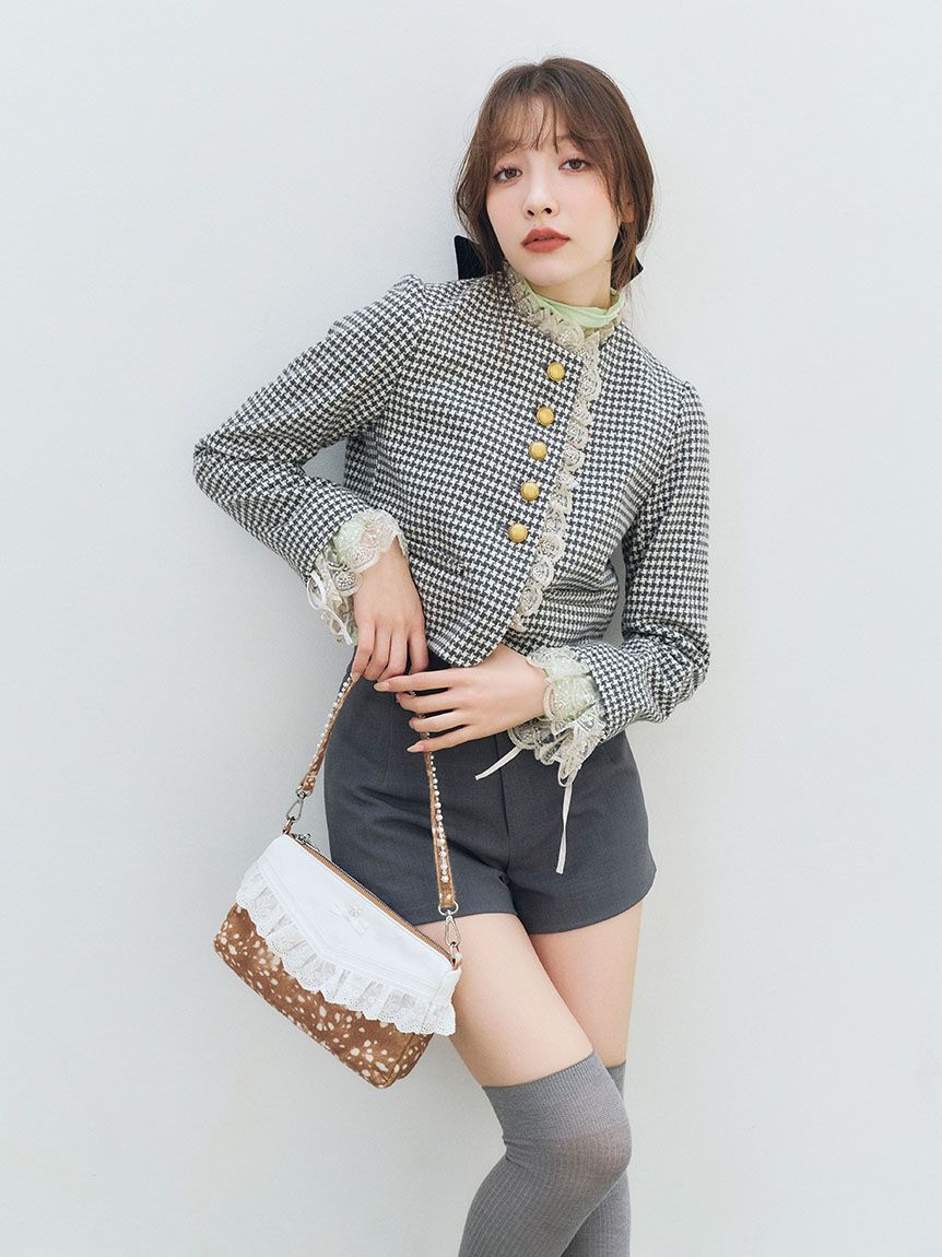 LILY BROWN「ドロップパールリボンバレッタ」|ヘアバンド|