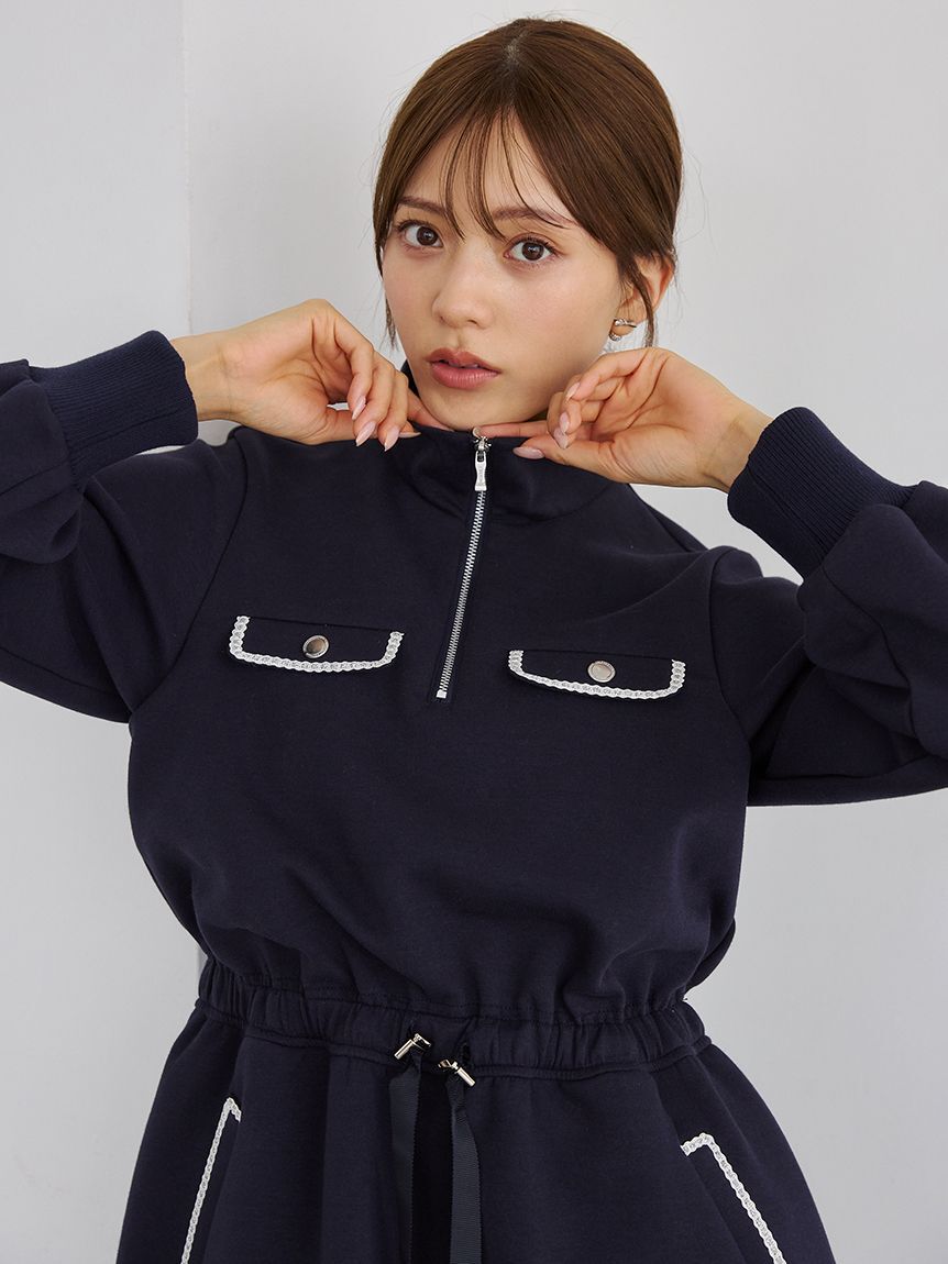 CELFORD「ハーフジップポンチミニワンピース」|ワンピース|
