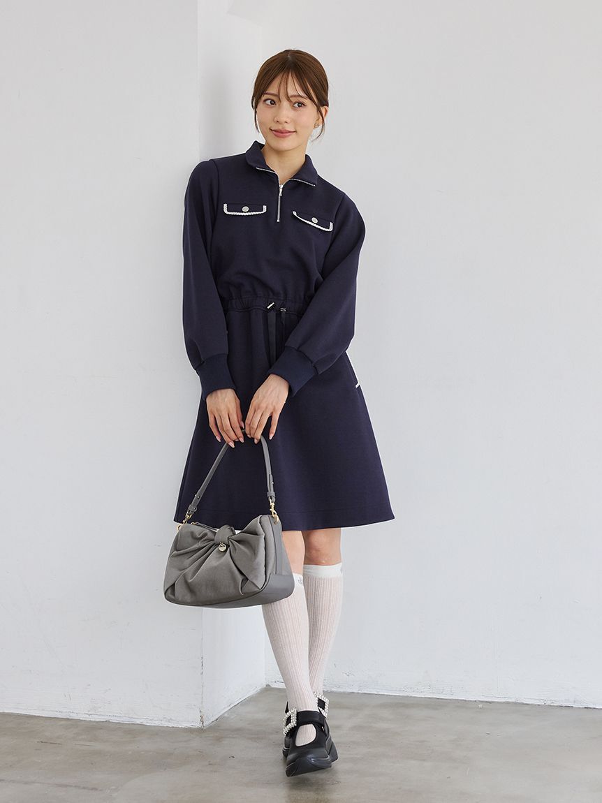CELFORD「ハーフジップポンチミニワンピース」|ワンピース|
