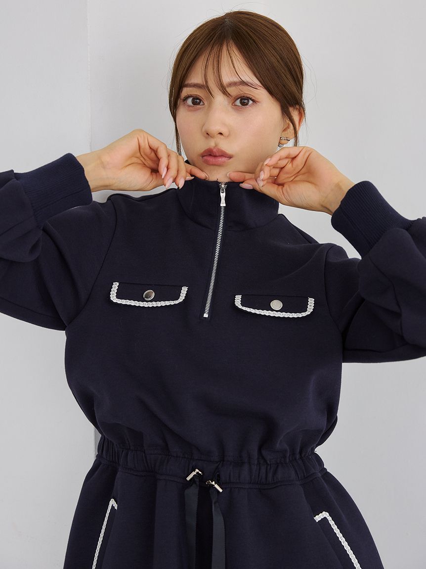 CELFORD「ハーフジップポンチミニワンピース」|ワンピース|