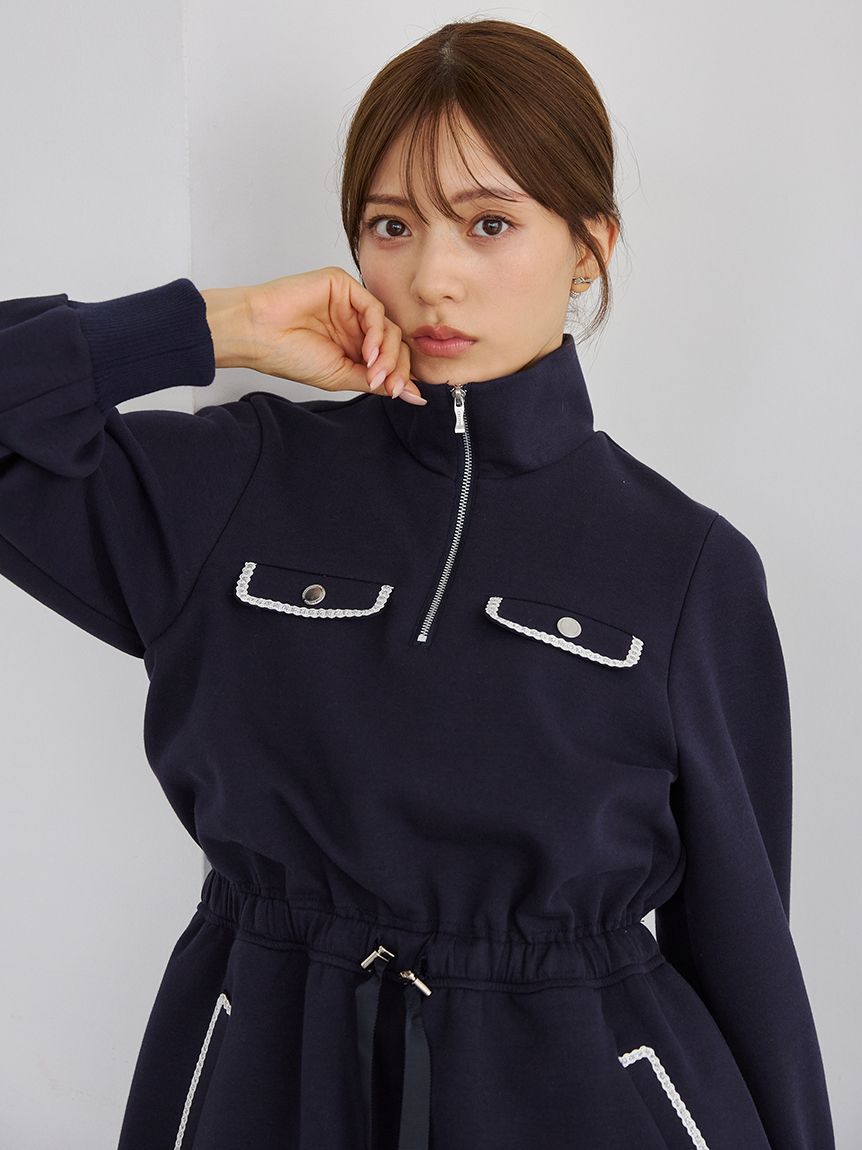 CELFORD「ハーフジップポンチミニワンピース」|ワンピース|
