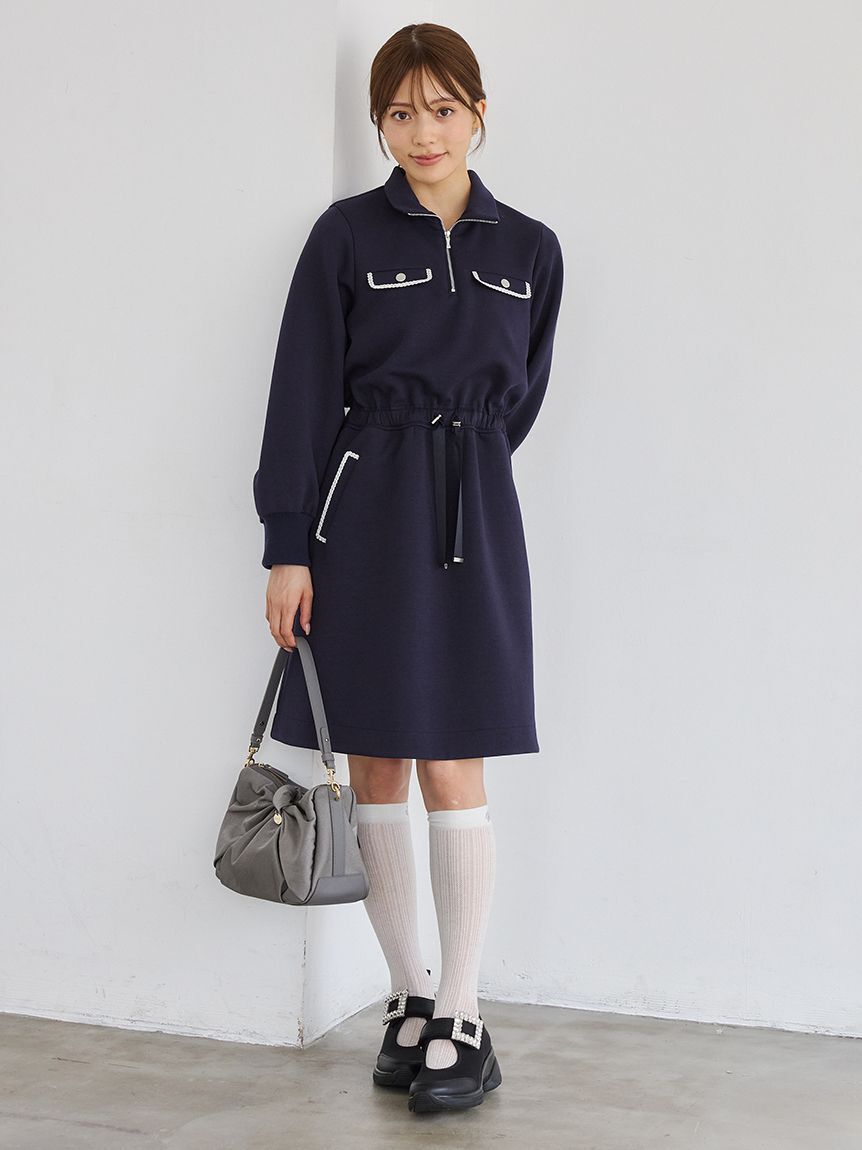 CELFORD「ハーフジップポンチミニワンピース」|ワンピース|