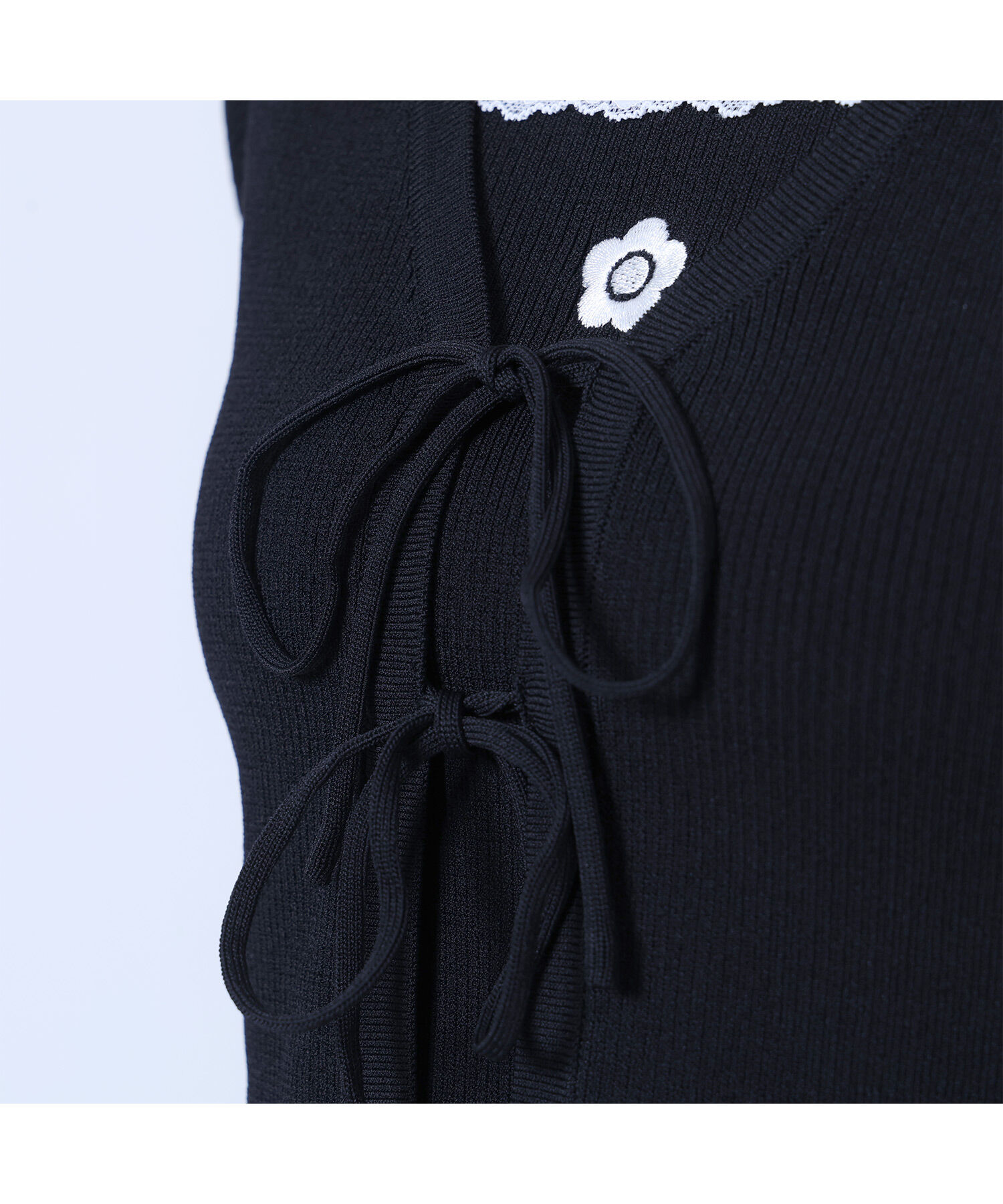 MARY QUANT「フロントリボンニット アンサンブル」|カーディガン|