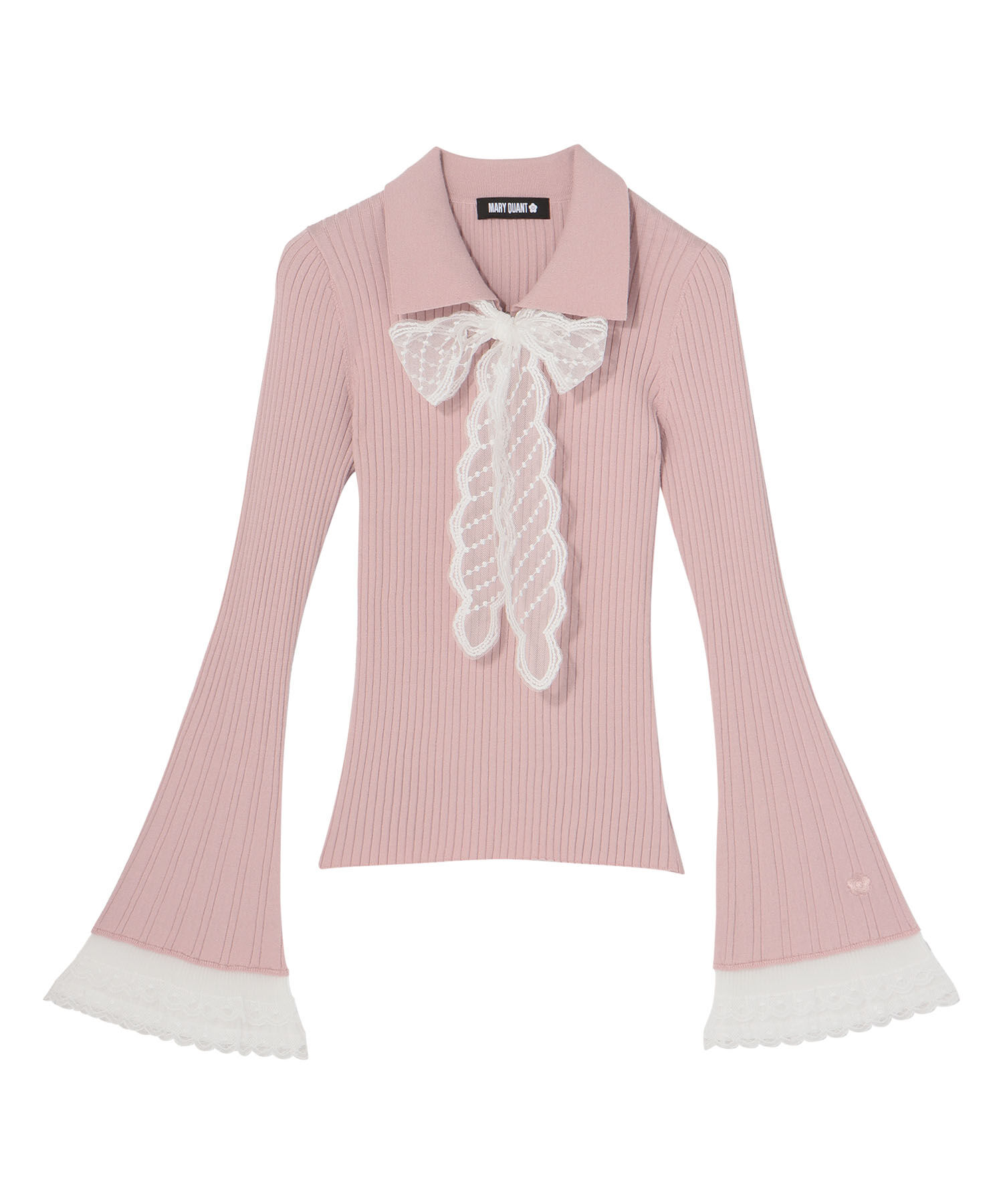 MARY QUANT「レースフレアスリーブ プルオーバー」|ニット・セーター|