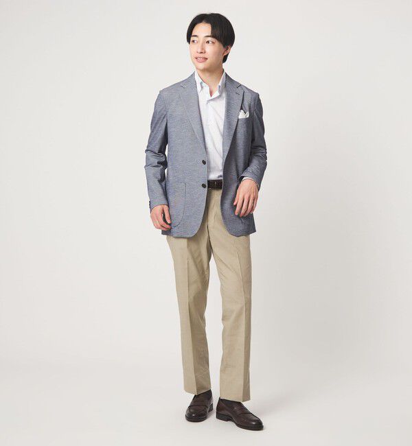 UNITED ARROWS green label relaxing「エブリット TC パナマ チェック スナップ ボタンダウン シャツ -イージーアイロン・通気性-」|シャツ・ブラウス|