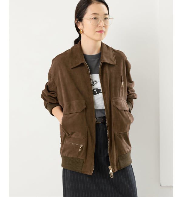 IENA「CINQUANTA/チンクアンタ 別注SWEDISH MILITARY TYPE BLOUSON ブルゾン R-530」|ライダースジャケット|