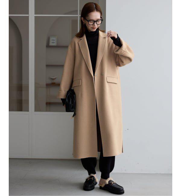 シリーズあり/追加予約》souple woolダブルフェイスチェスターコート