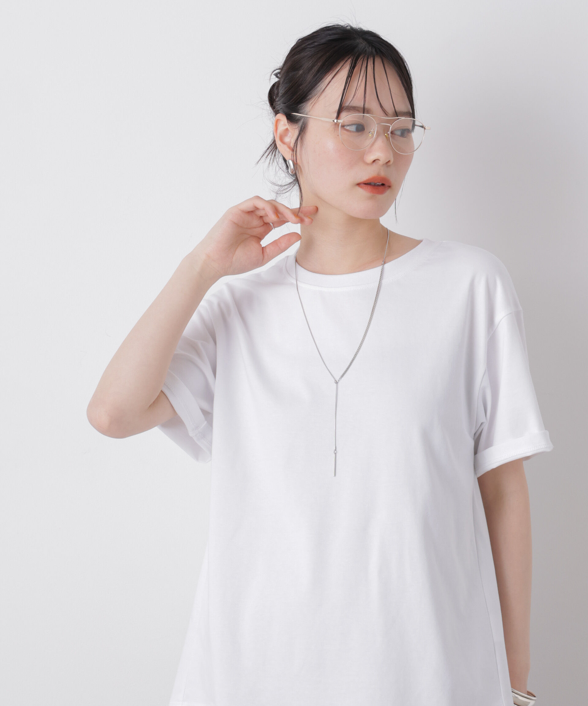 NANO universe「近赤外線&UVカット・吸水速乾機能 バックギャザートップス」|Tシャツ・カットソー|