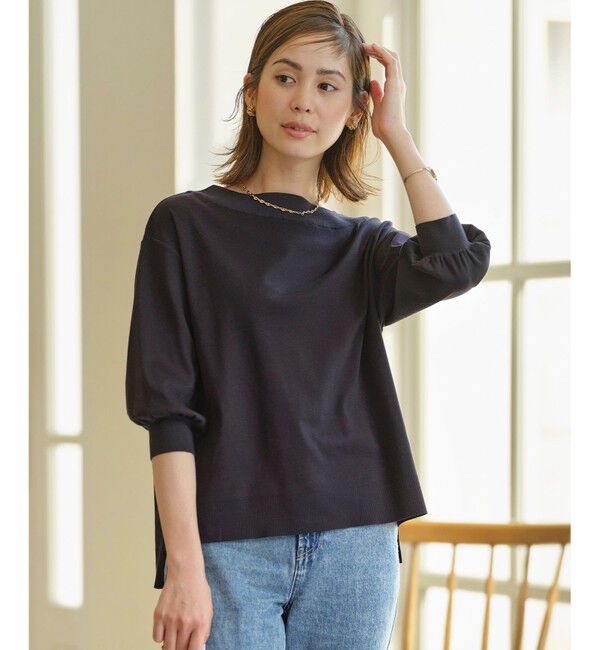 組曲「【WEB限定】セーターマシーン リラクシーニットTシャツ」|Tシャツ・カットソー|ネイビー系