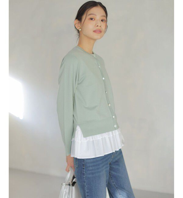 組曲「フリルシャツコンビ ロングTシャツ」|Tシャツ・カットソー|