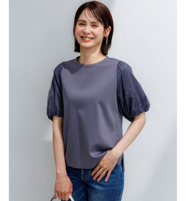 組曲「【WEB限定】コットンポンチ チュールコンビ カットソー」|Tシャツ・カットソー|
