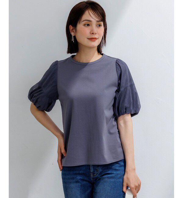 組曲「【WEB限定】コットンポンチ チュールコンビ カットソー」|Tシャツ・カットソー|