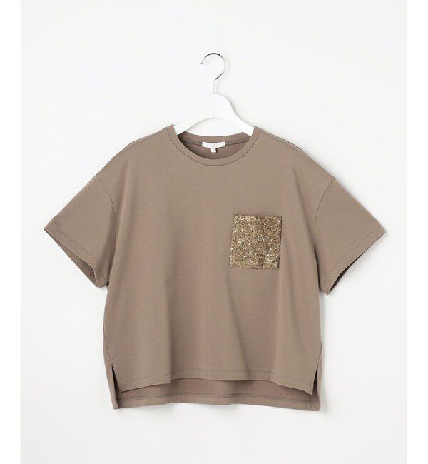 自由区「【色違いで揃える方多数・着回し力抜群】スパングルポケットＴシャツ」|Tシャツ・カットソー|