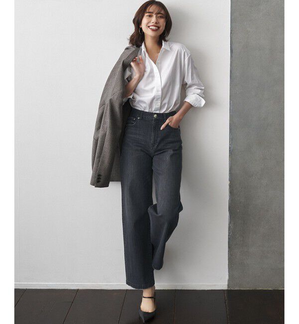 23区「【見上愛さん・滝沢眞規子さん着用/VERY・Oggi掲載】23区DENIM ストレッチ ワイドパンツ」|デニム|