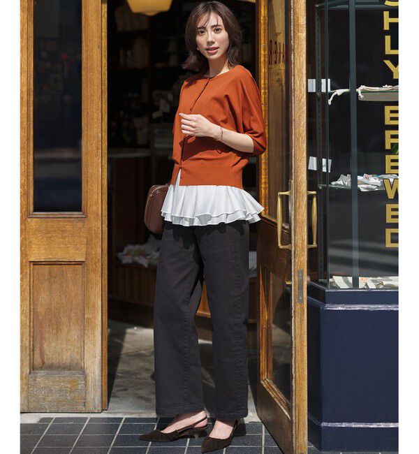 23区「【見上愛さん・滝沢眞規子さん着用/VERY・Oggi掲載】23区DENIM ストレッチ ワイドパンツ」|デニム|