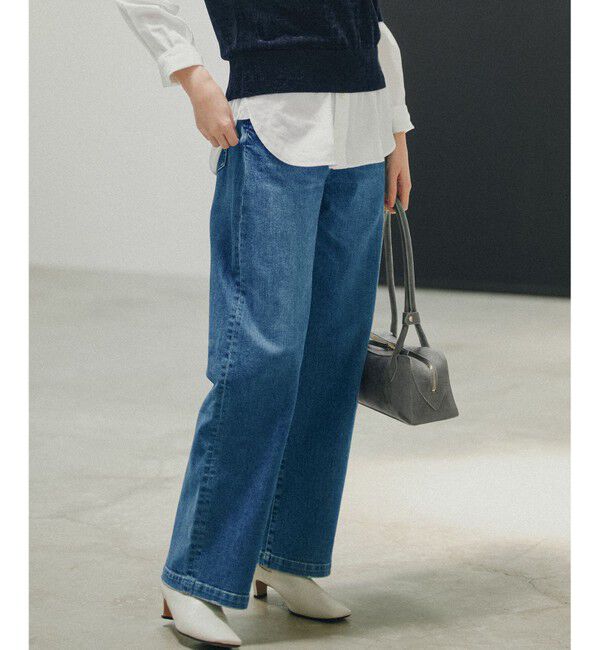 23区「【見上愛さん・滝沢眞規子さん着用/VERY・Oggi掲載】23区DENIM ストレッチ ワイドパンツ」|デニム|ｽｶｲﾌﾞﾙ