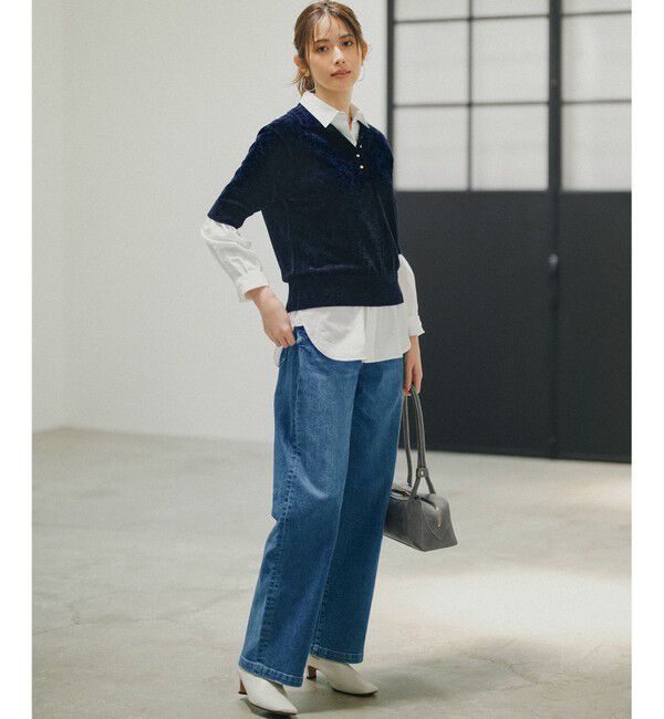 23区「【見上愛さん・滝沢眞規子さん着用/VERY・Oggi掲載】23区DENIM ストレッチ ワイドパンツ」|デニム|