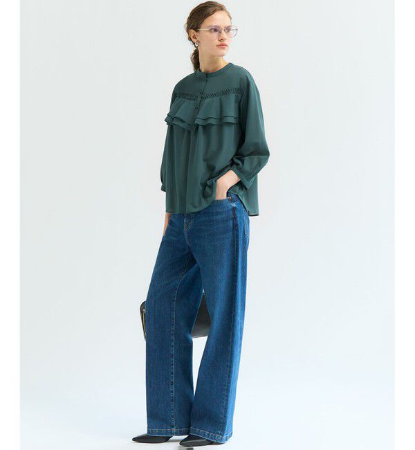 23区「【見上愛さん・滝沢眞規子さん着用/VERY・Oggi掲載】23区DENIM ストレッチ ワイドパンツ」|デニム|