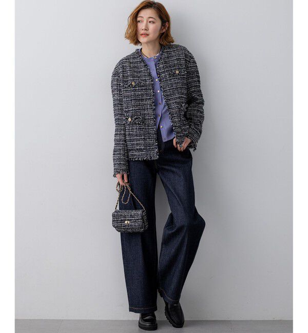 23区「【見上愛さん・滝沢眞規子さん着用/VERY・Oggi掲載】23区DENIM ストレッチ ワイドパンツ」|デニム|