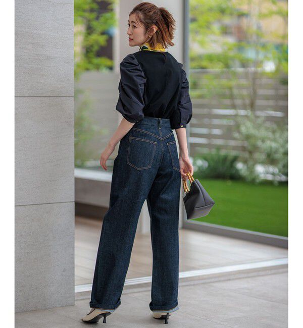 23区「【見上愛さん・滝沢眞規子さん着用/VERY・Oggi掲載】23区DENIM ストレッチ ワイドパンツ」|デニム|