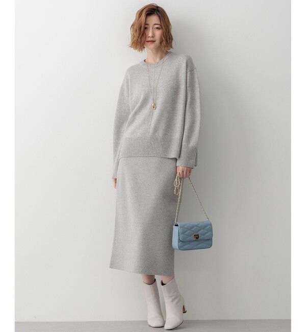 23区「【洗える】カシミヤブレンド Iライン ニットスカート」|スカート|