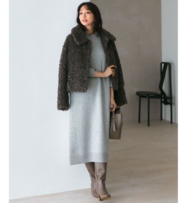23区「【洗える】カシミヤブレンド ニットワンピース」|ワンピース|