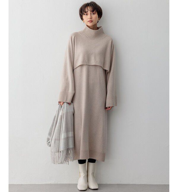 23区「【洗える】カシミヤブレンド ニットワンピース」|ワンピース|
