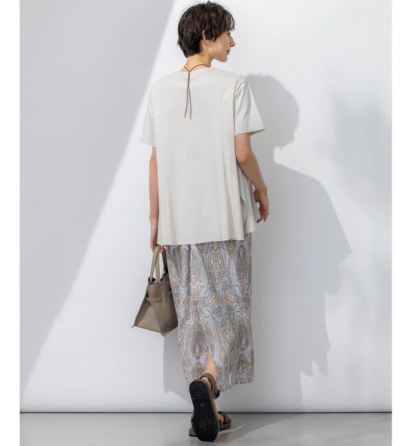 23区「【GLOW6月号掲載/汗じみ防止】スムースデザイン フレア  Tシャツ」|Tシャツ・カットソー|