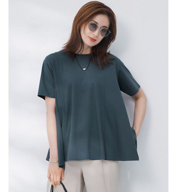 23区「【GLOW6月号掲載/汗じみ防止】スムースデザイン フレア  Tシャツ」|Tシャツ・カットソー|ﾀﾞｰｸｸﾞ