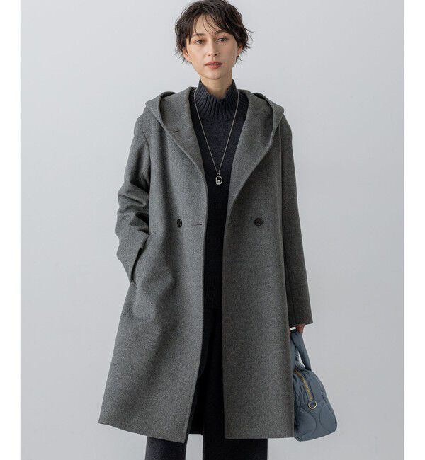 23区「ウールカシミヤビーバー フーデット コート」|その他|グレー系