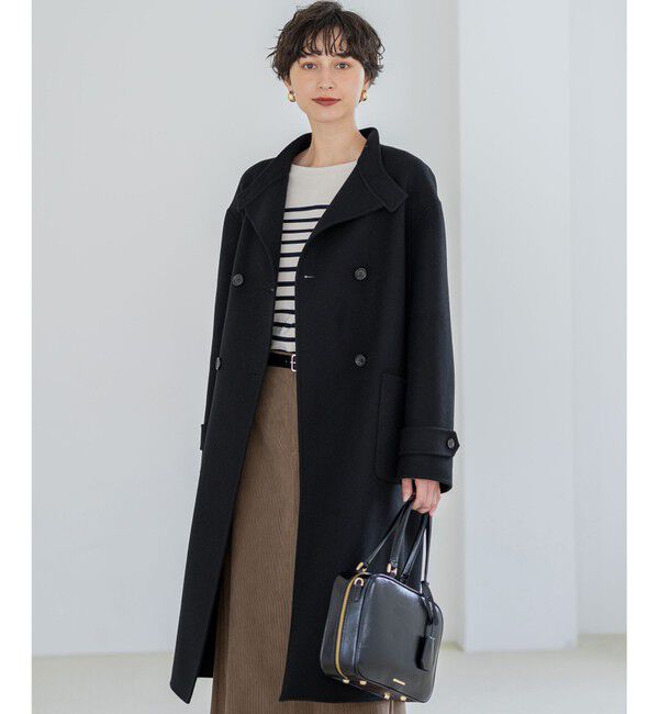 23区「【VERY掲載】MANTECOPureリバー スタンドカラーコート」|その他|ブラック系