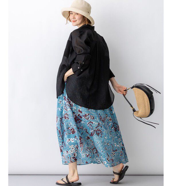 23区「Ericaランダムペイズリープリント ワンピース」|ドレス|