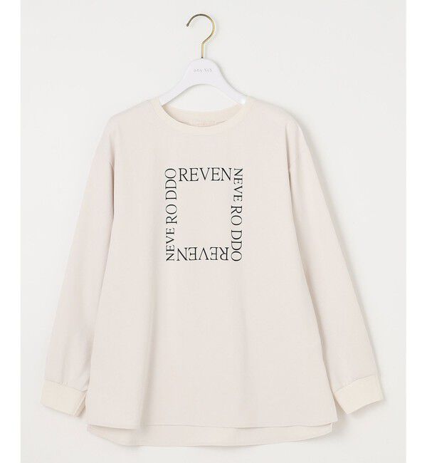 ANY SIS「【洗える】ジョーゼットロゴＴ ブラウス」|Tシャツ・カットソー|