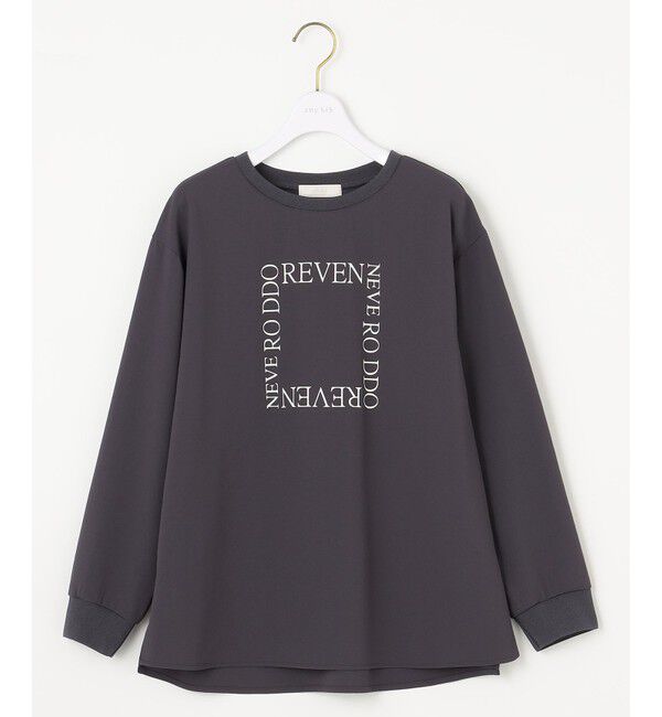 ANY SIS「【洗える】ジョーゼットロゴＴ ブラウス」|Tシャツ・カットソー|
