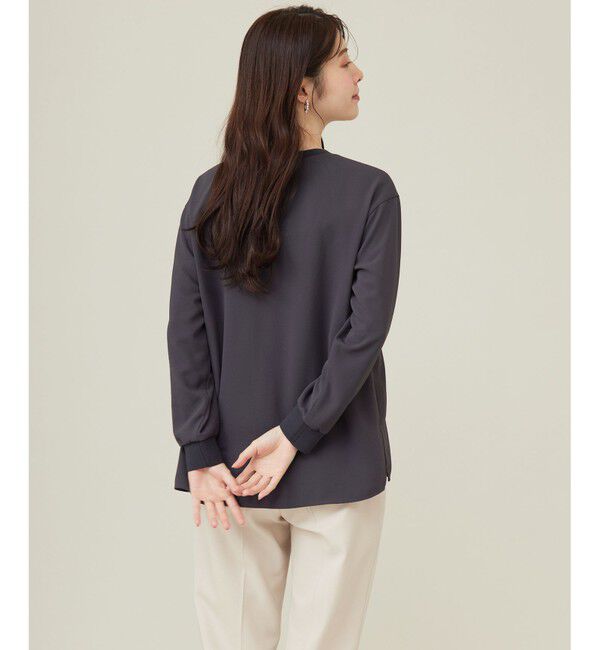 ANY SIS「【洗える】ジョーゼットロゴＴ ブラウス」|Tシャツ・カットソー|