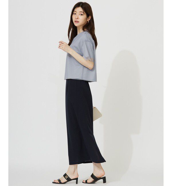ANY SIS「【洗える】シアーチュールロゴ Tシャツ」|Tシャツ・カットソー|