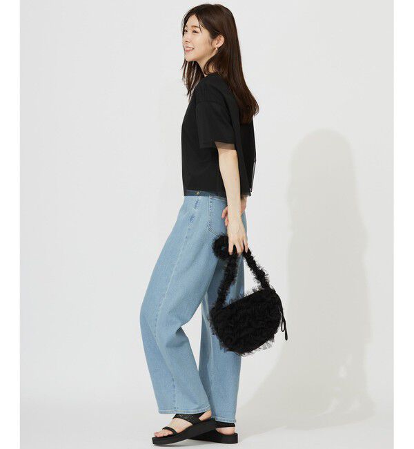 ANY SIS「【洗える】シアーチュールロゴ Tシャツ」|Tシャツ・カットソー|