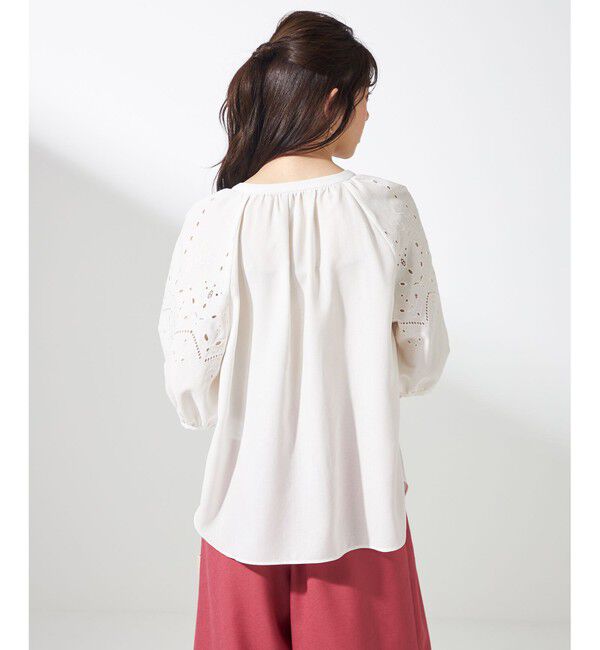 ANY SIS「【洗える】カットワークエンブロイダリー ブラウス」|シャツ・ブラウス|