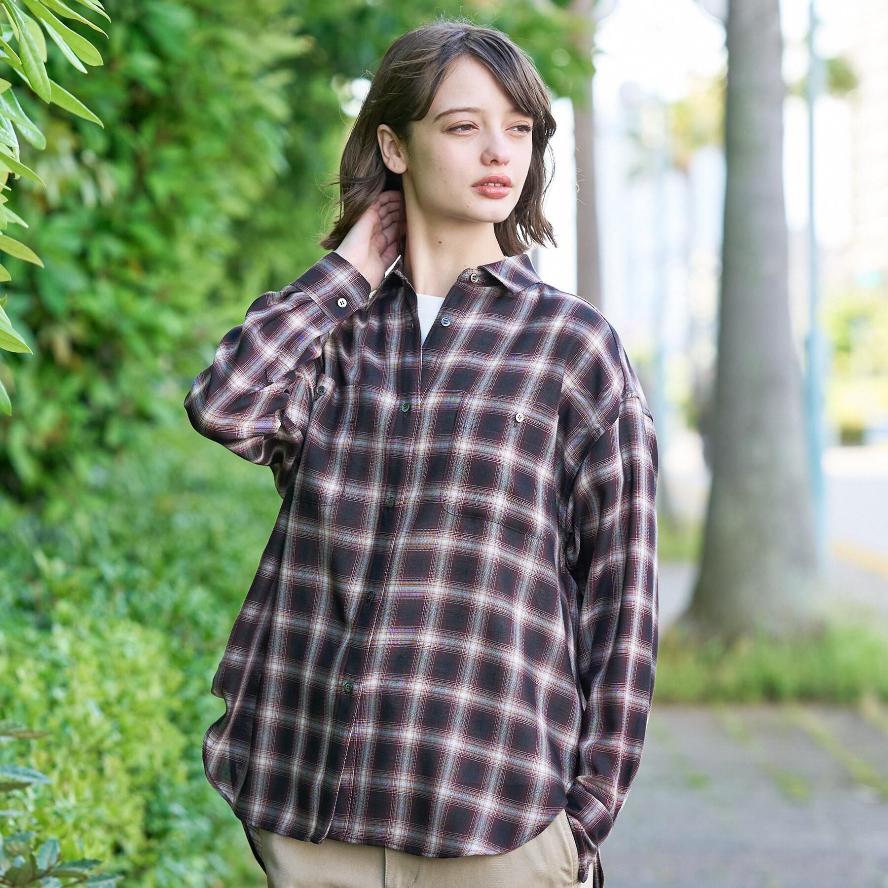 DRESSTERIOR「【ウォッシャブル】ビエラオンブレチェックシャツ」|シャツ・ブラウス|