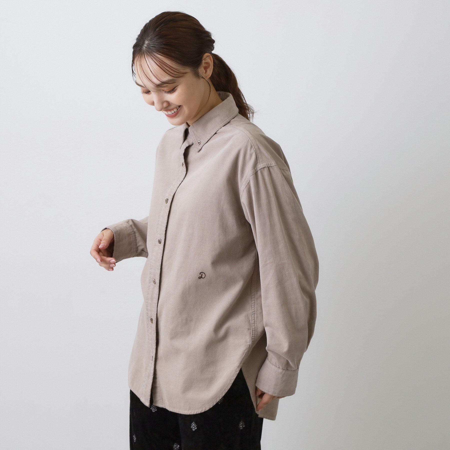 DRESSTERIOR「【軽やかな着心地】コーデュロイ オーバーサイズシャツ」|シャツ・ブラウス|
