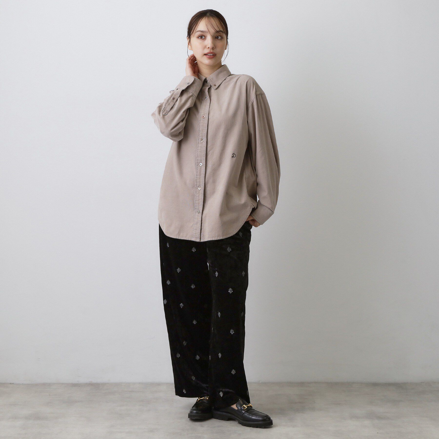 DRESSTERIOR「【軽やかな着心地】コーデュロイ オーバーサイズシャツ」|シャツ・ブラウス|