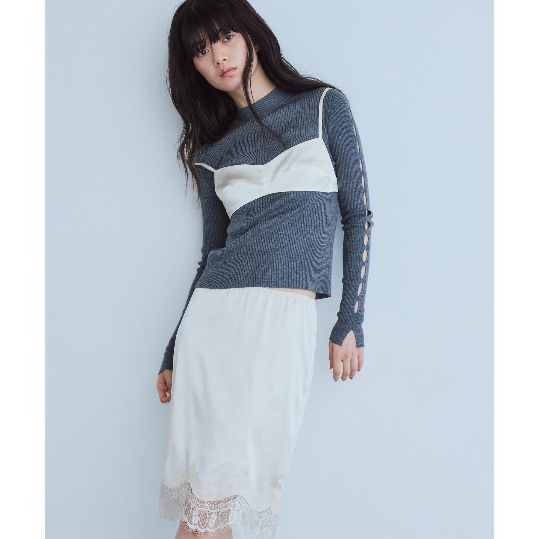 CODE A「UKI UKI＊CODE A｜satin bra」|キャミソール|オフホワイト(003
